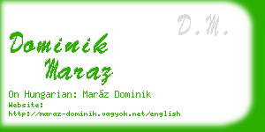 dominik maraz business card