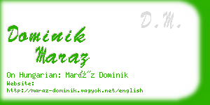 dominik maraz business card